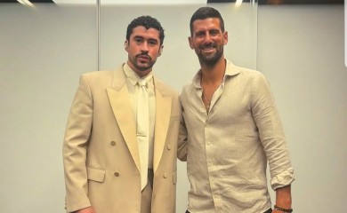 Si te quieres divertir: Novak Đoković iznenadio fanove na koncertu Bad Bunny-a u Londonu